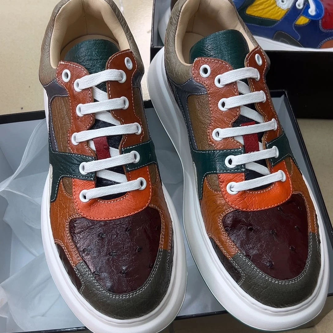 鸵鸟皮马皮内里42码