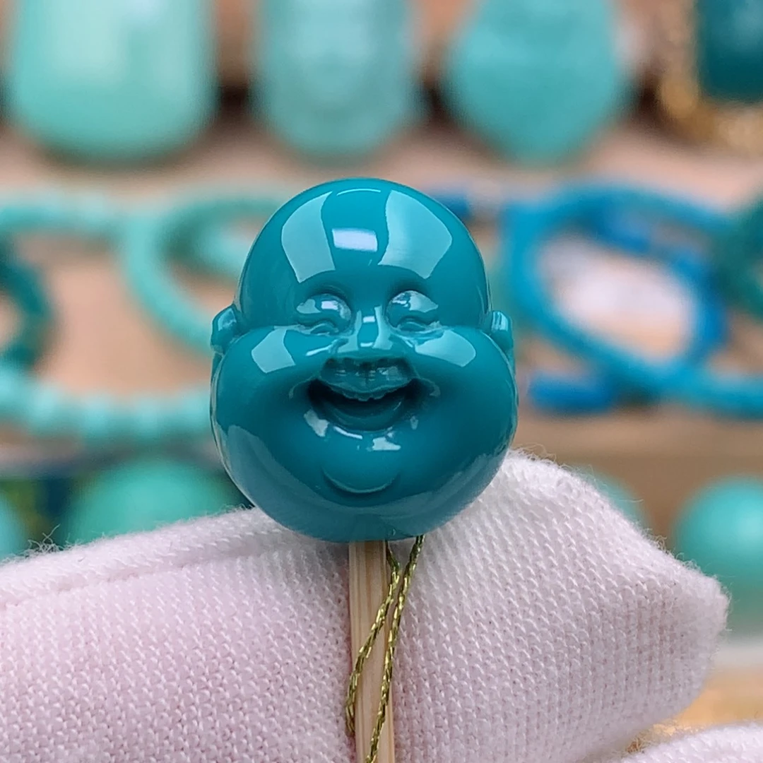 绿松石珠宝奇石未镶嵌以**人