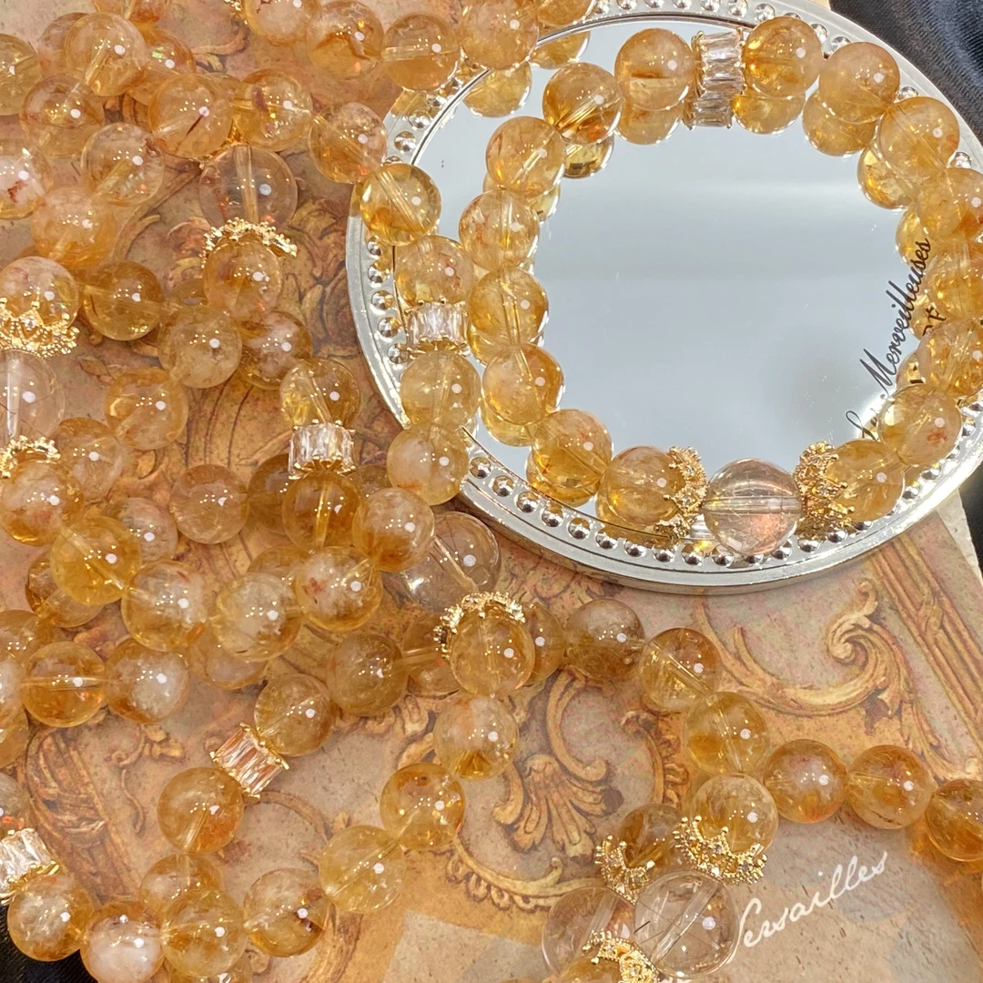 【黄塔金发】水晶手串原创小众设计