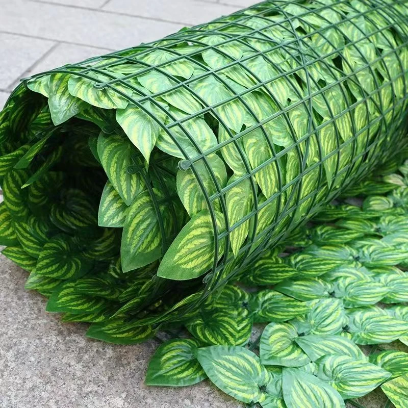 仿真绿萝叶栅栏叶子吊顶装饰藤条阳台遮阳网围墙树叶围栏藤蔓绿植
