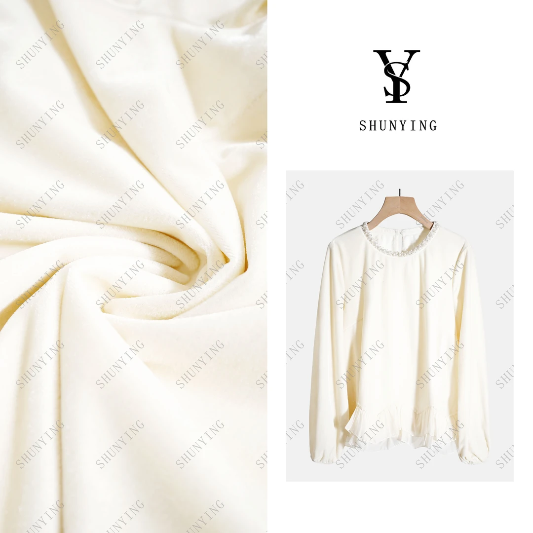 【仟娜】精致温柔气质~时尚钉珠圆领设计感别致小衫SY66C328