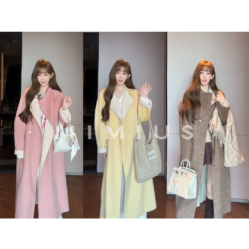 【mimius】U 经典重磅高级感撞色双面呢大衣（不可机洗） G08265