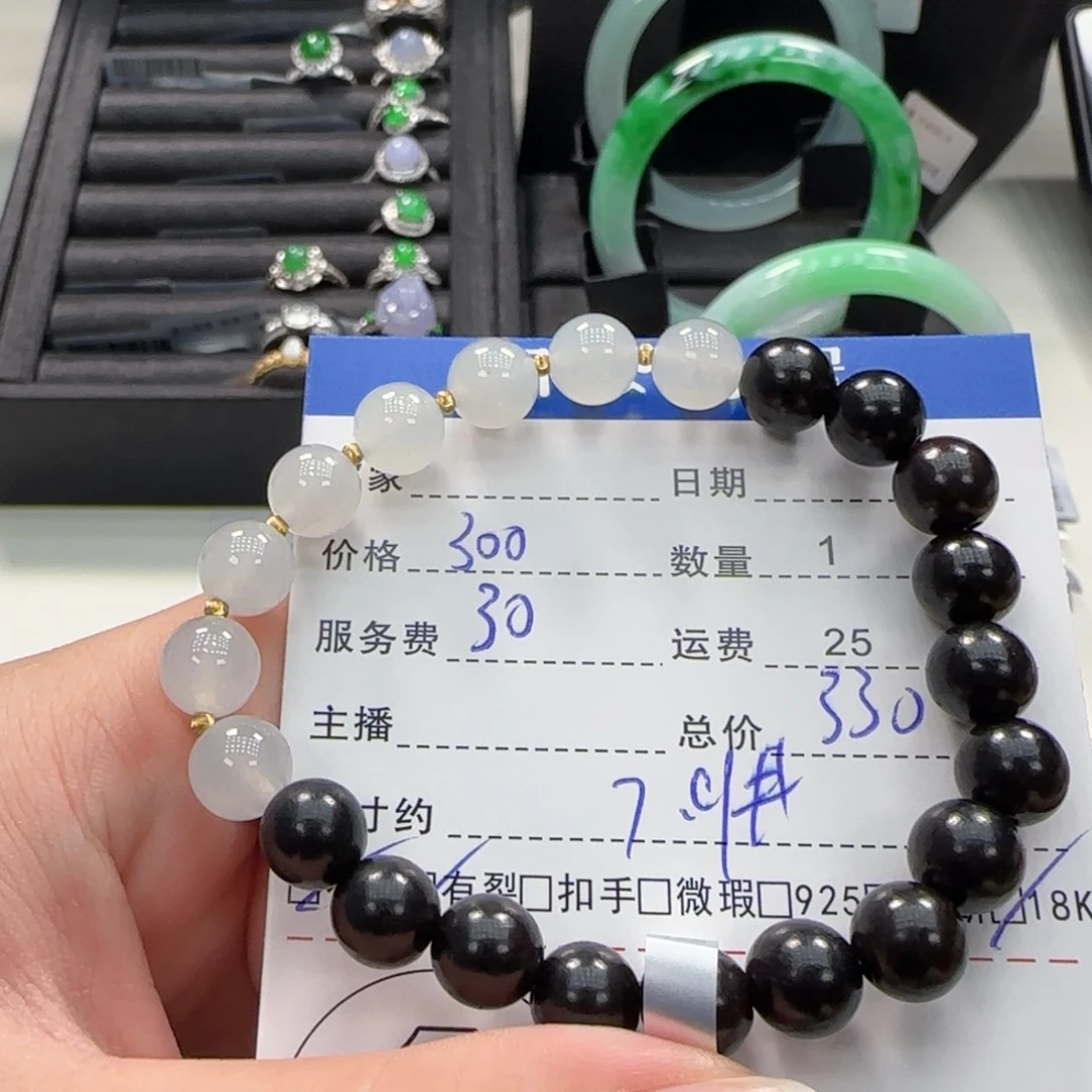 翡翠18K金镶嵌挂件