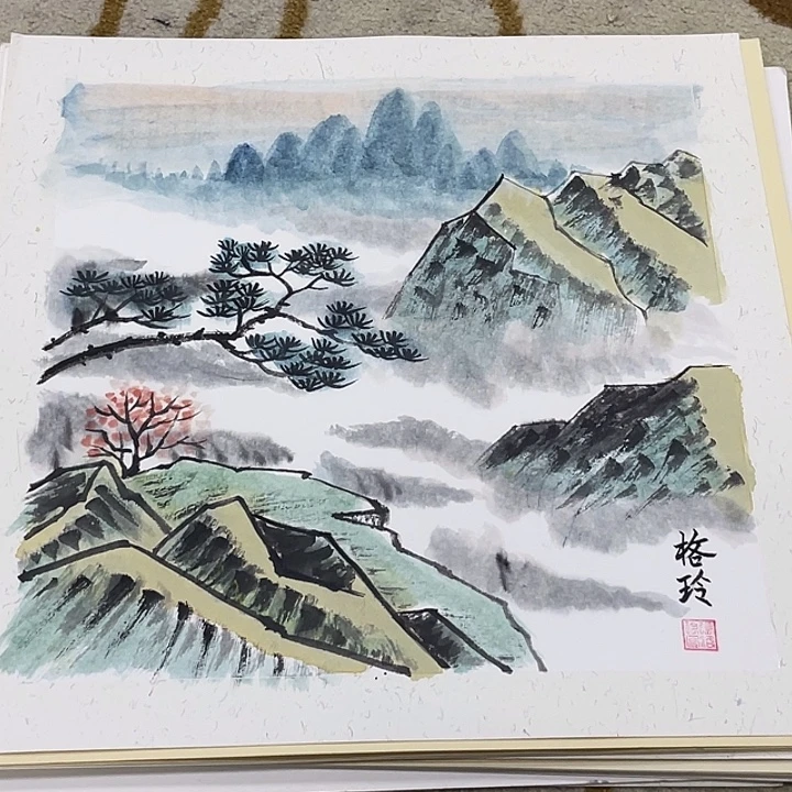 国画38-38卡纸作品艺