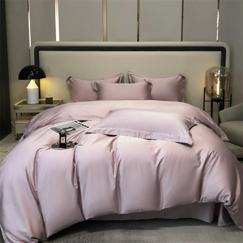 丽家平！走量！金太阳纯色60支贡缎长绒棉全棉四件套单人宿舍三件套