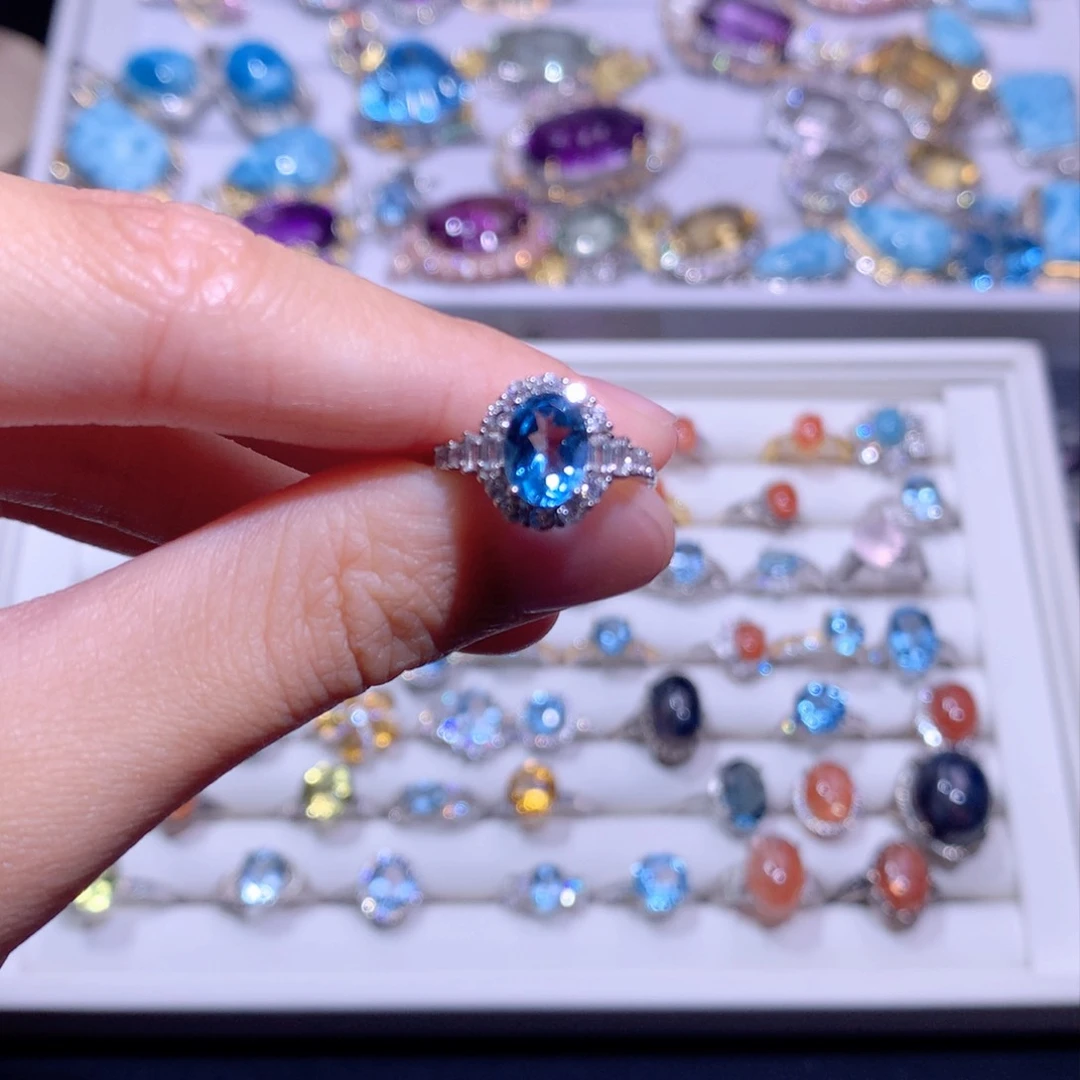 【闪购商品】银S925镶嵌戒指水晶