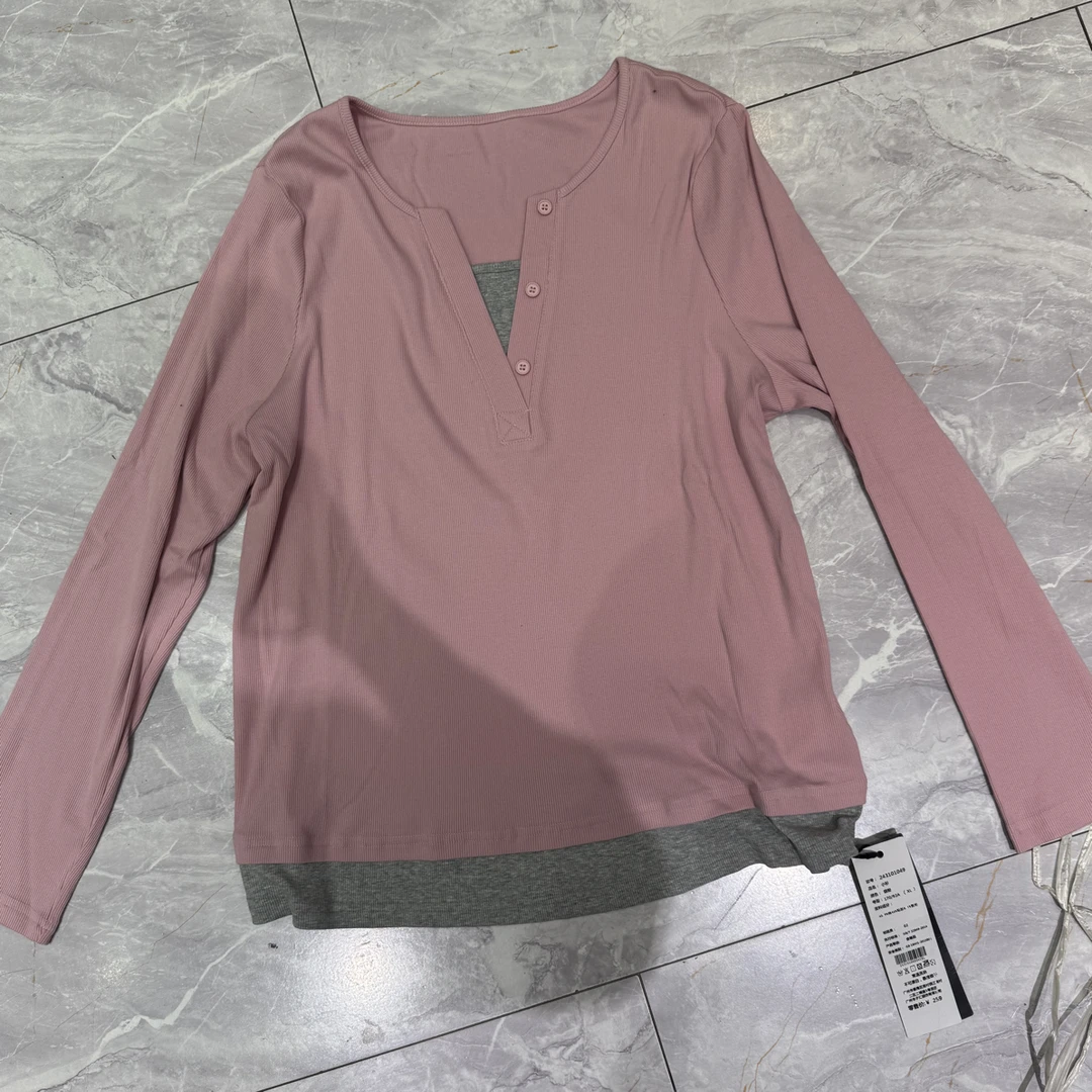 针丝缘1049 高品质面料秋款大码女装针织上衣