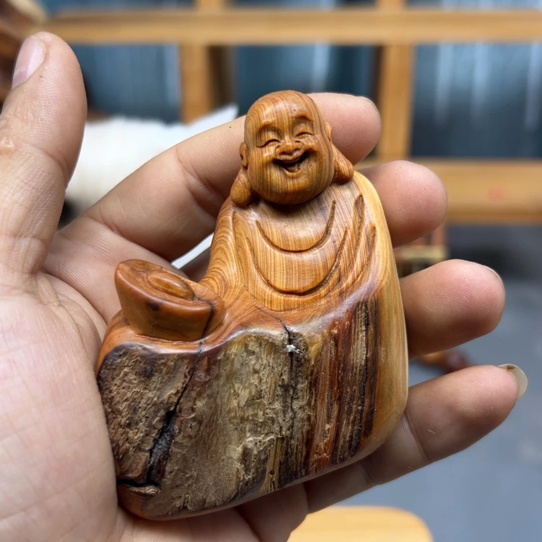 明***好木崖柏木摆件手把件