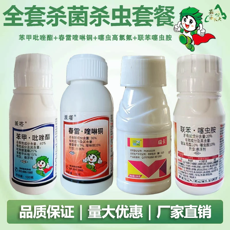 槟榔套餐苯甲吡唑脂叶斑芽腐炭疽条斑病椰心叶甲钻心虫介壳虫蚂蚁