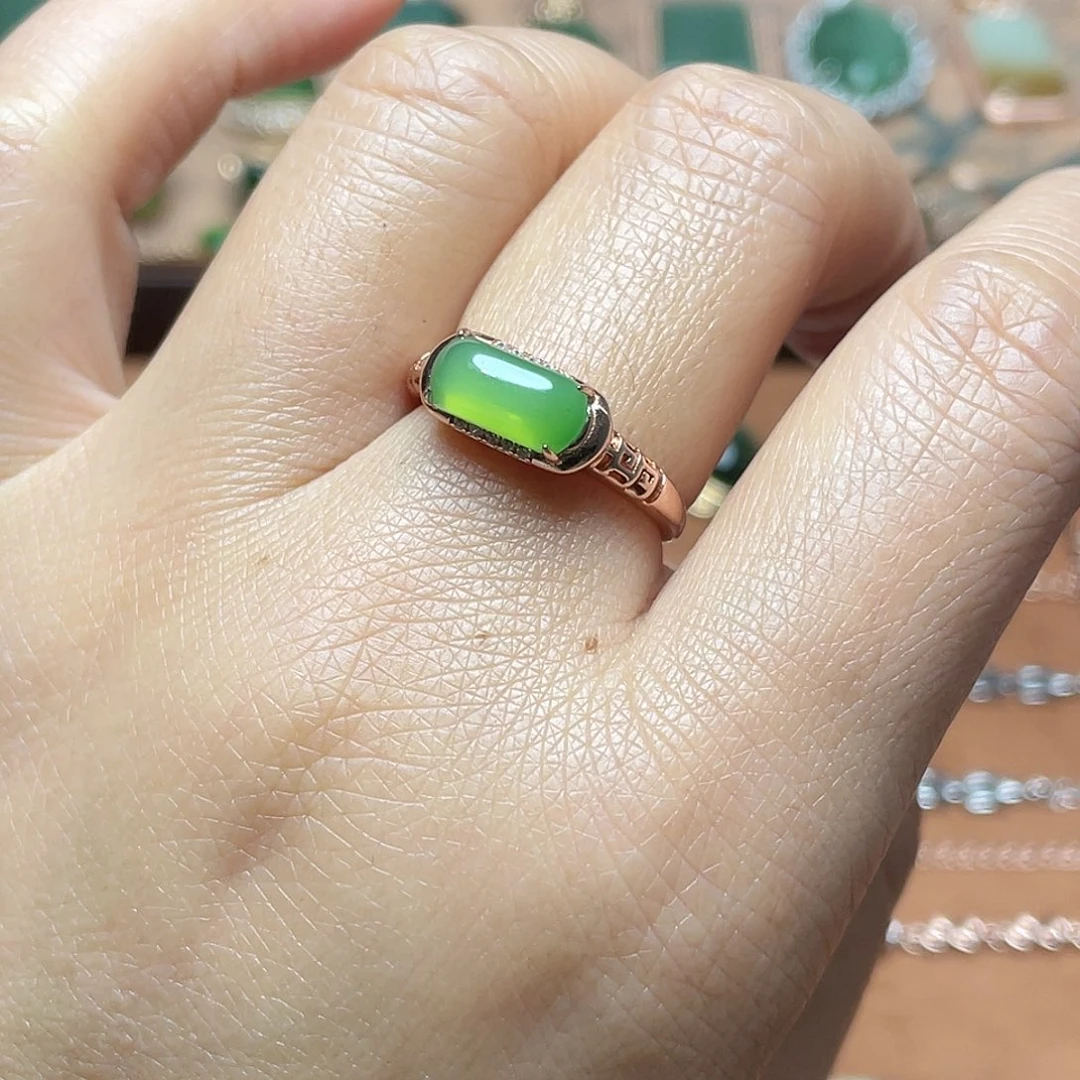 和田玉（碧玉）银S925镶嵌吊坠(不含链)