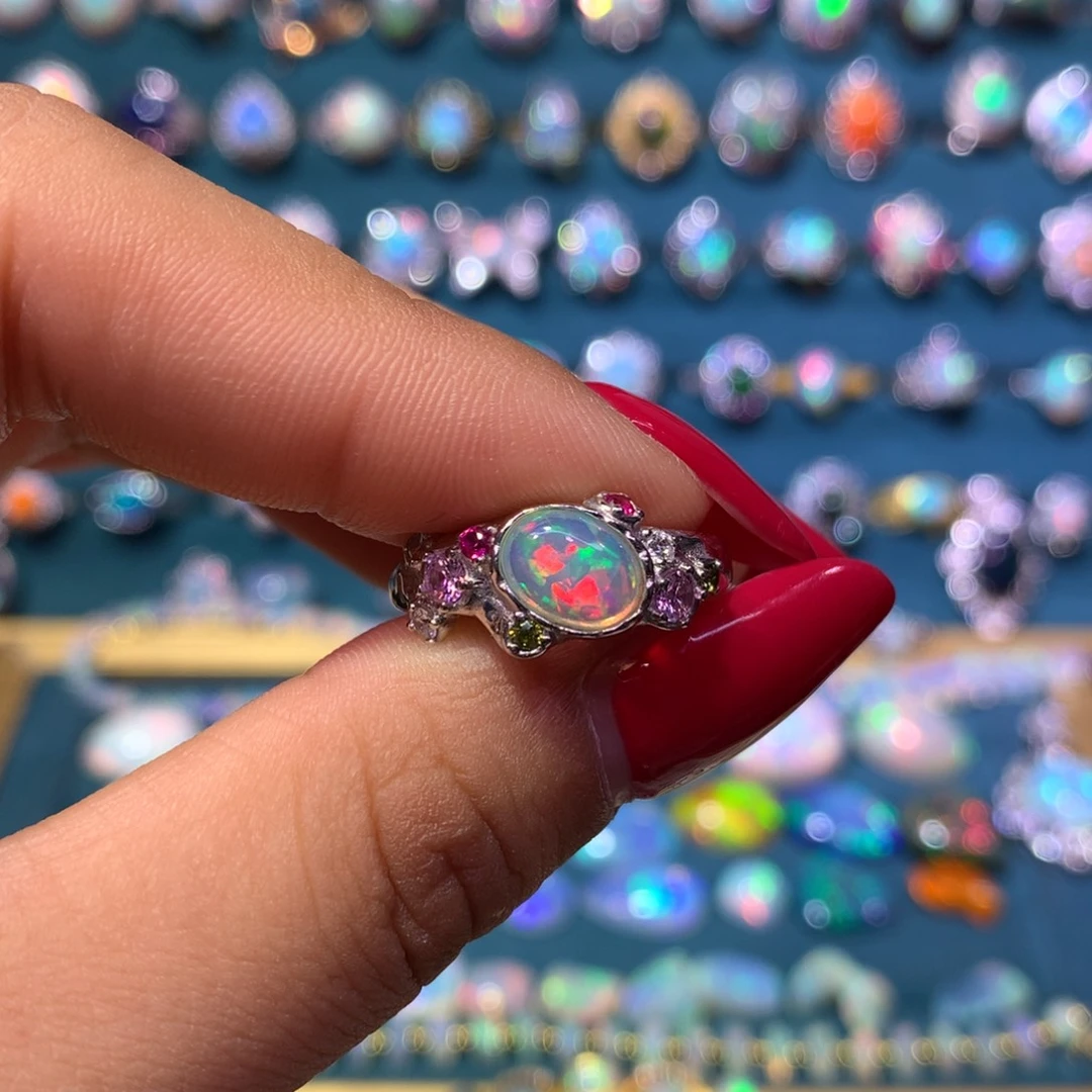 欧泊银S925镶嵌戒指款