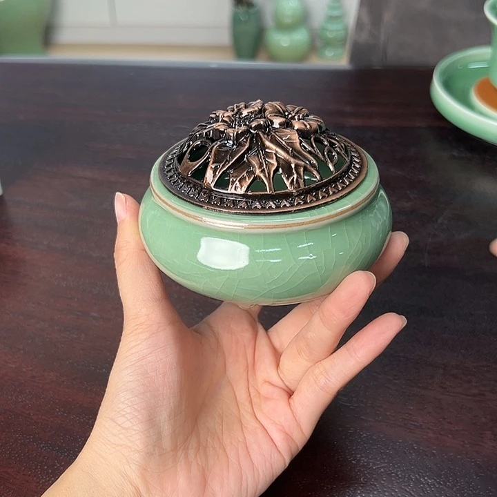 龙泉云间青瓷小米茶器