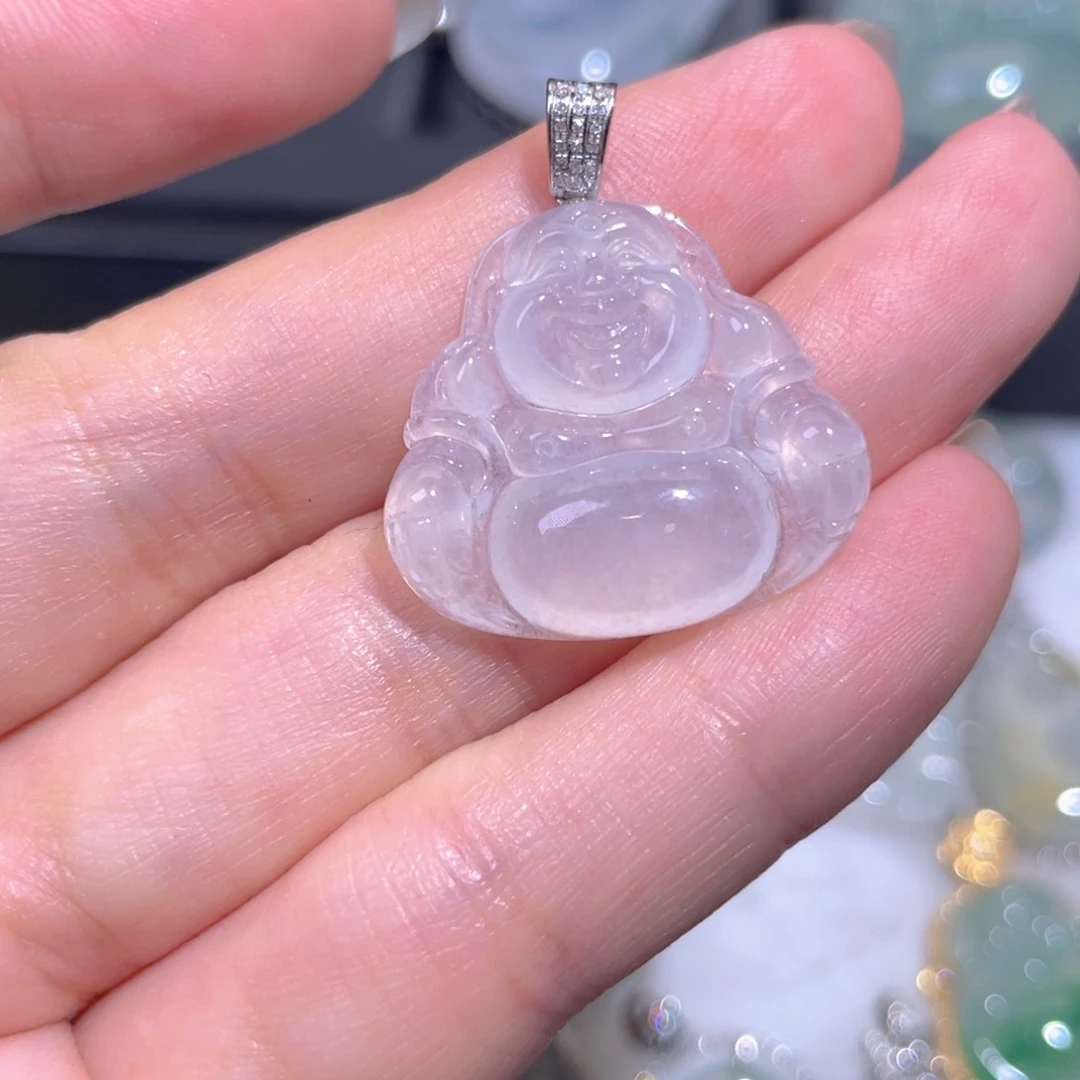 颈饰18K金镶嵌翡翠翡翠