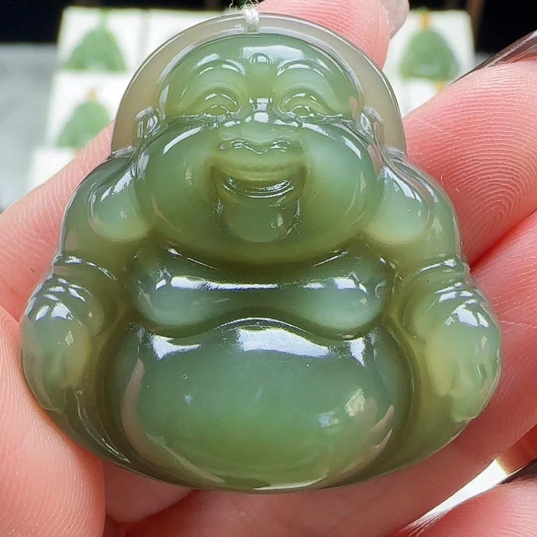 和田玉未镶嵌吊坠(赠链)