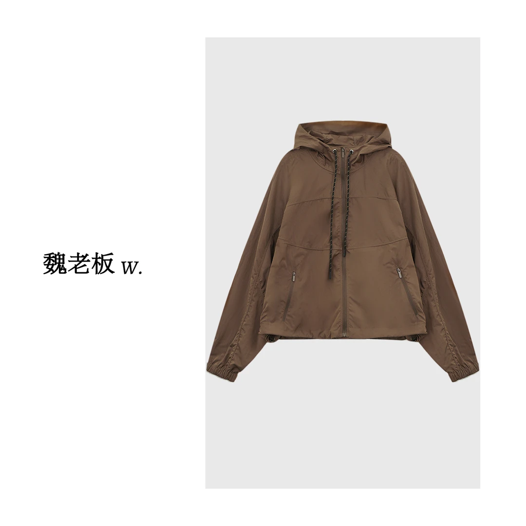 W.Diva【冰火之歌】连帽宽松运动户外风衣夹克外套洋气3C252H843