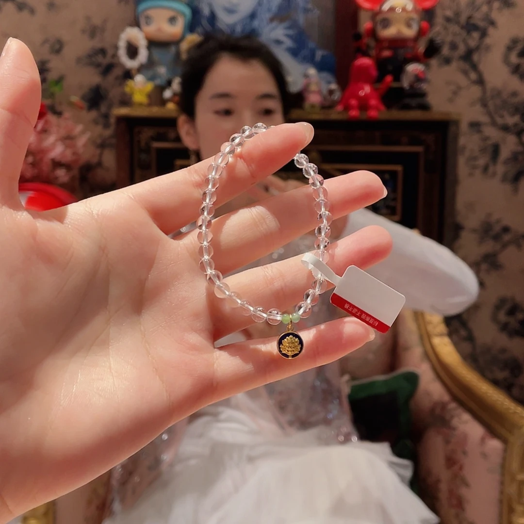 水晶手串银S925镶嵌多样性发其一