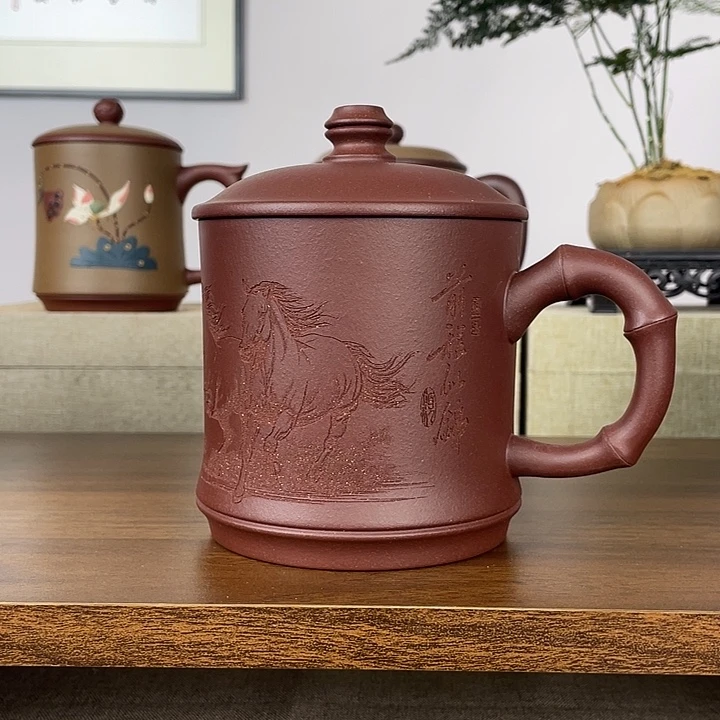 茶杯紫砂前程似锦500cc