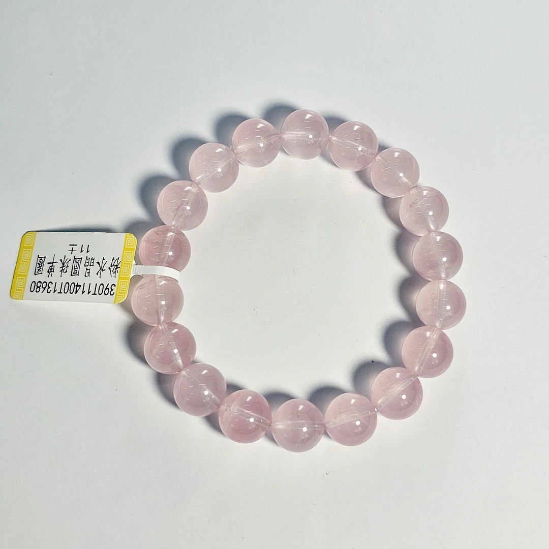 【选品中心】天然水晶手串大点位粉水晶圆珠单圈手环百搭时尚
