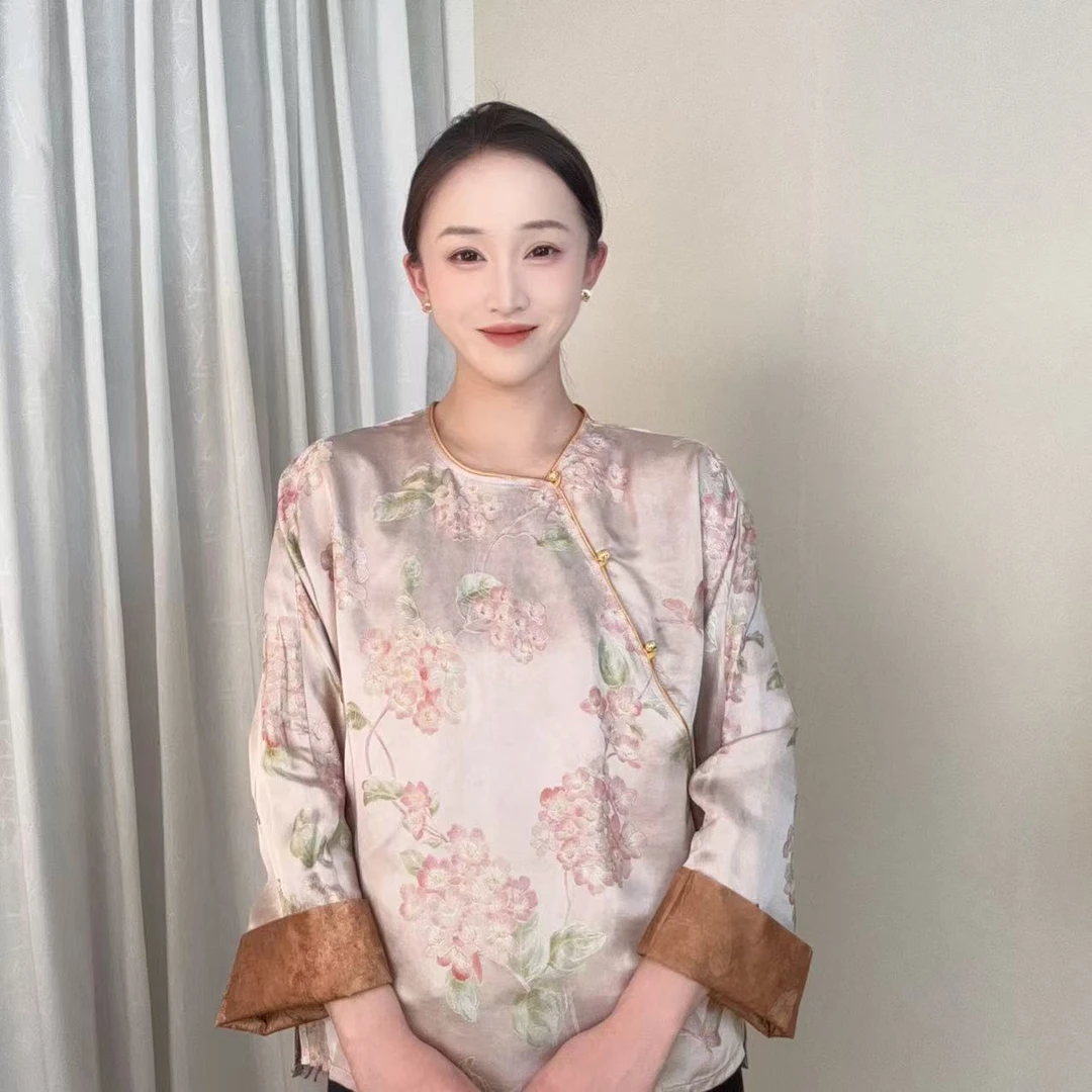 【绣球花】2025新款新中式国老料茶服ZH-89