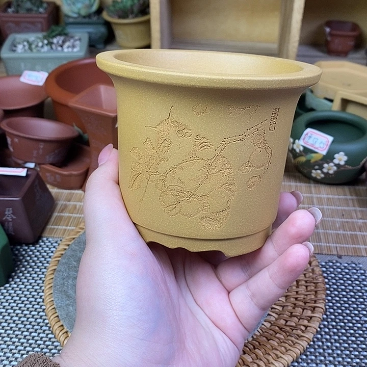 琉璃手工艺品宜兴紫砂精品花盆