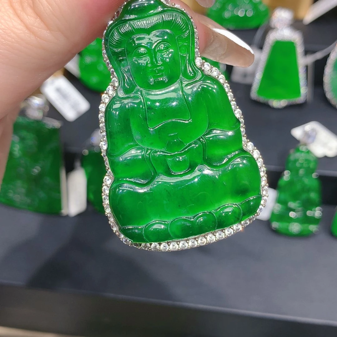 【闪购商品】颈饰银S925镶嵌翡翠柒姐