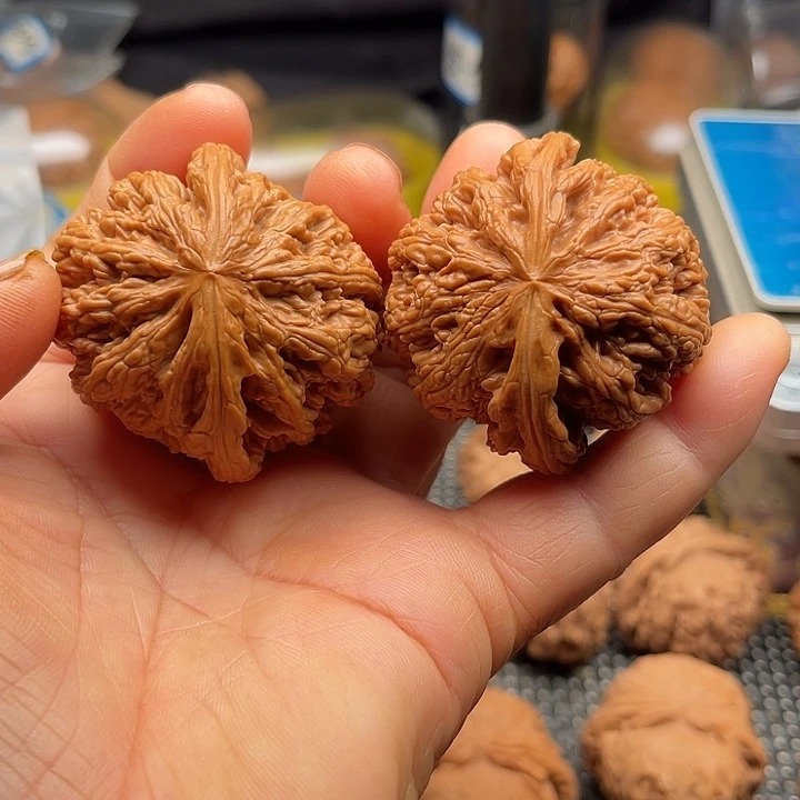 桃核把件球筋边47肚47