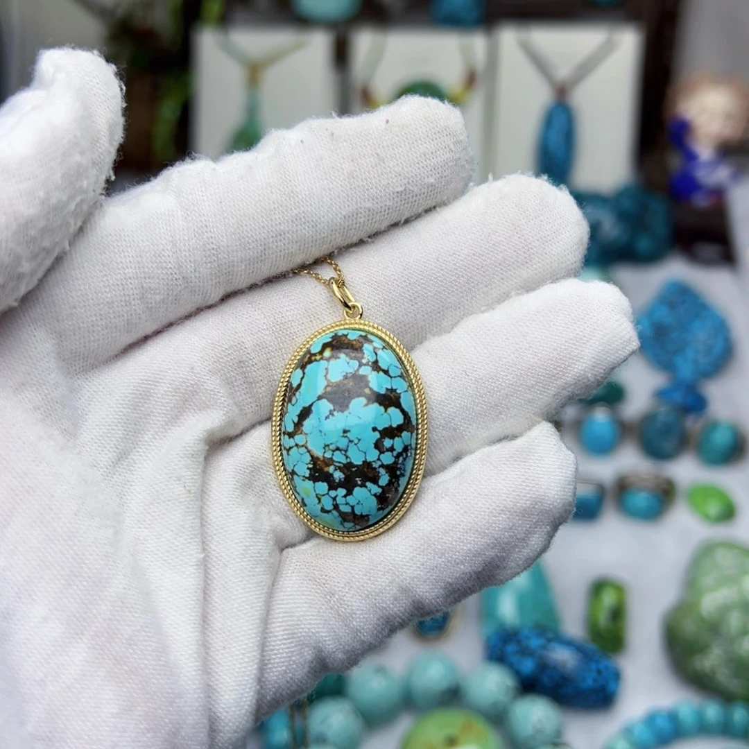 绿松石珠宝奇石未镶嵌亮**?