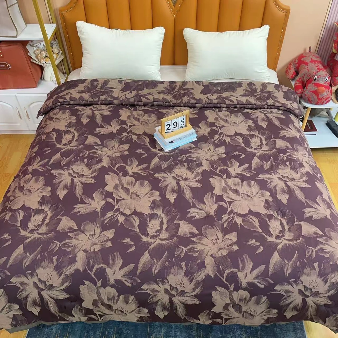 【忆春风】2.0*2.3M高端A类纯棉双层纱舒适柔软亲肤保暖机洗秋冬被