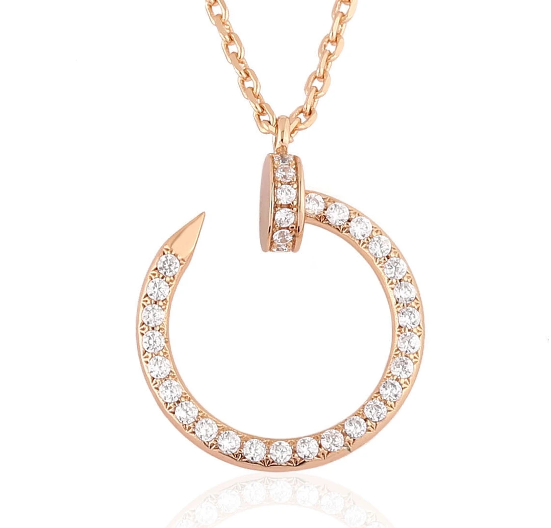 铜合金项链 CNC精工 镶嵌时尚气质项链 P1010