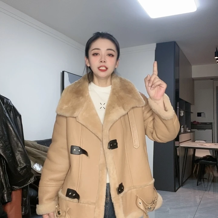 绵羊皮美丽奴皮毛一体微瑕M115斤内