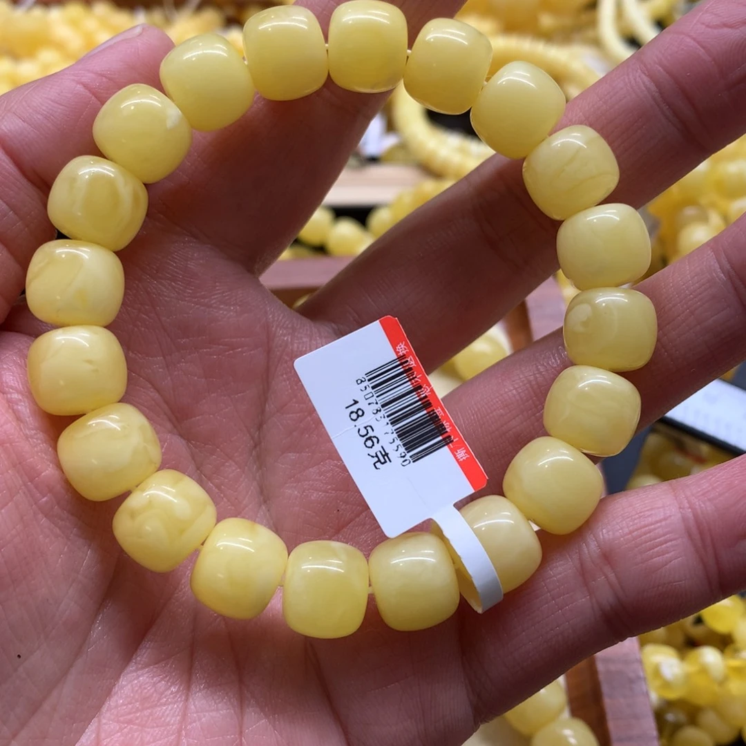 蜜蜡手链未镶嵌明****6蜜蜡