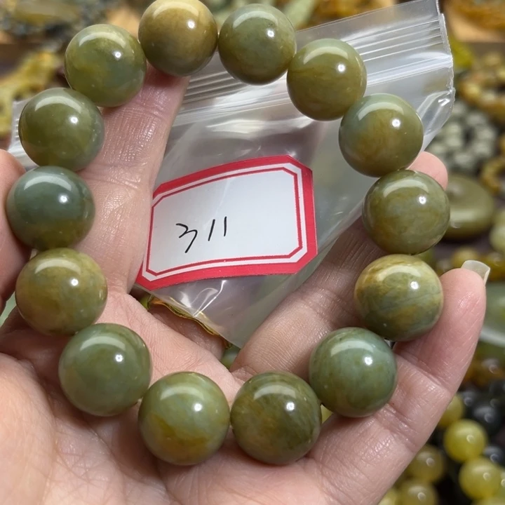 未镶嵌蛇纹石玉手链