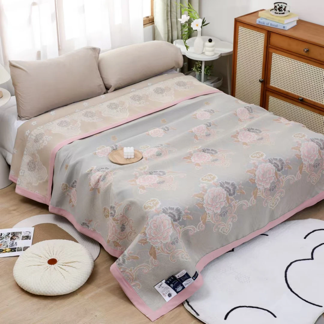 【绝代风华】230*250cm轻奢高端定制桑波缎蚕丝暖棉毯