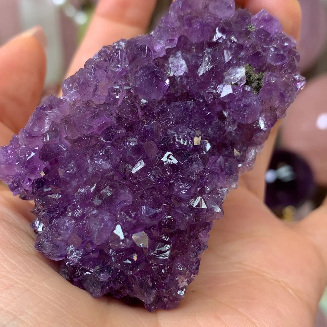 水晶珠宝半成品未镶嵌紫水晶