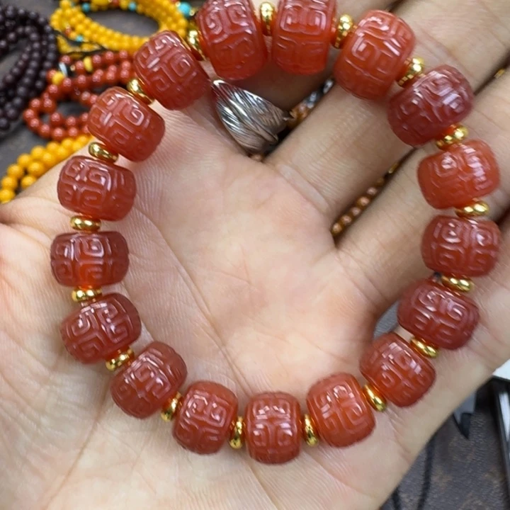 南红玛瑙未镶嵌手链