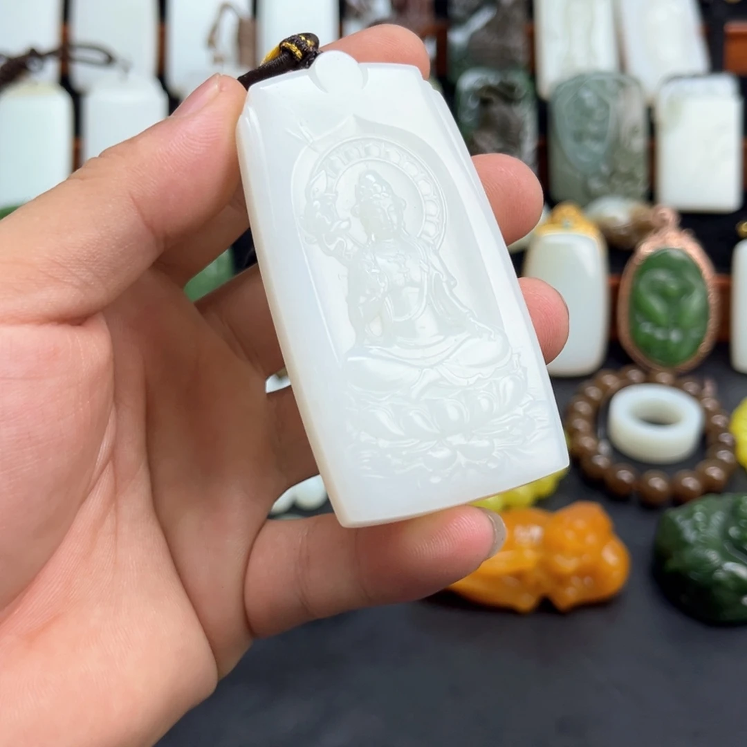 和田玉未镶嵌挂件