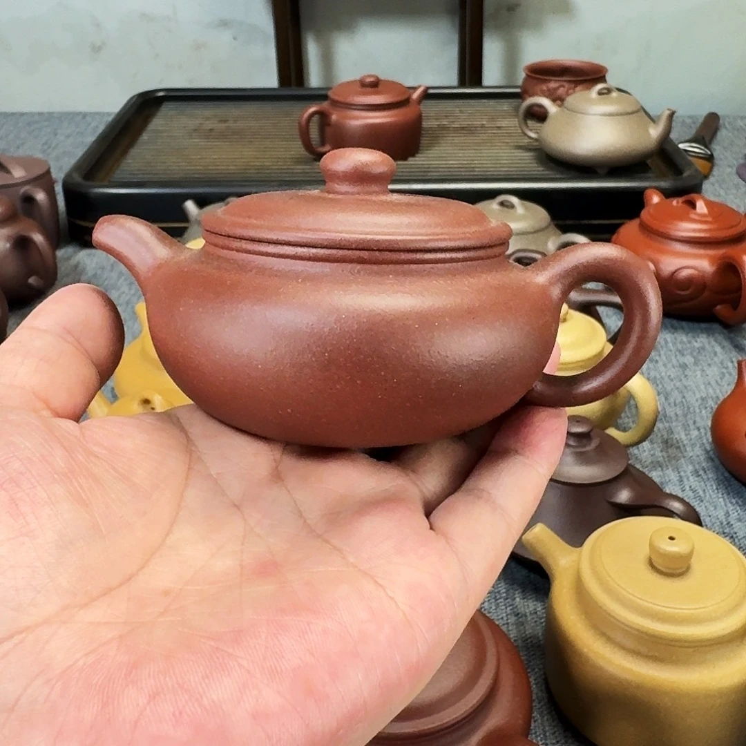 茶壶紫砂全手工紫砂壶小扁腹