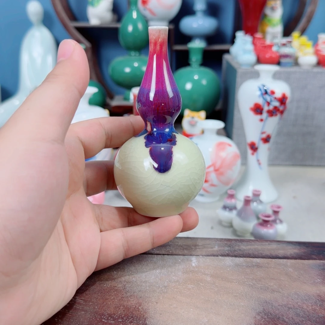 陶瓷手工小花器摆件