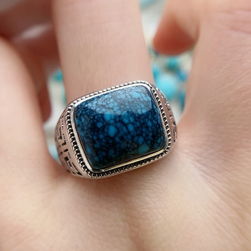 【闪购商品】绿松石原矿绿松石银S925镶嵌