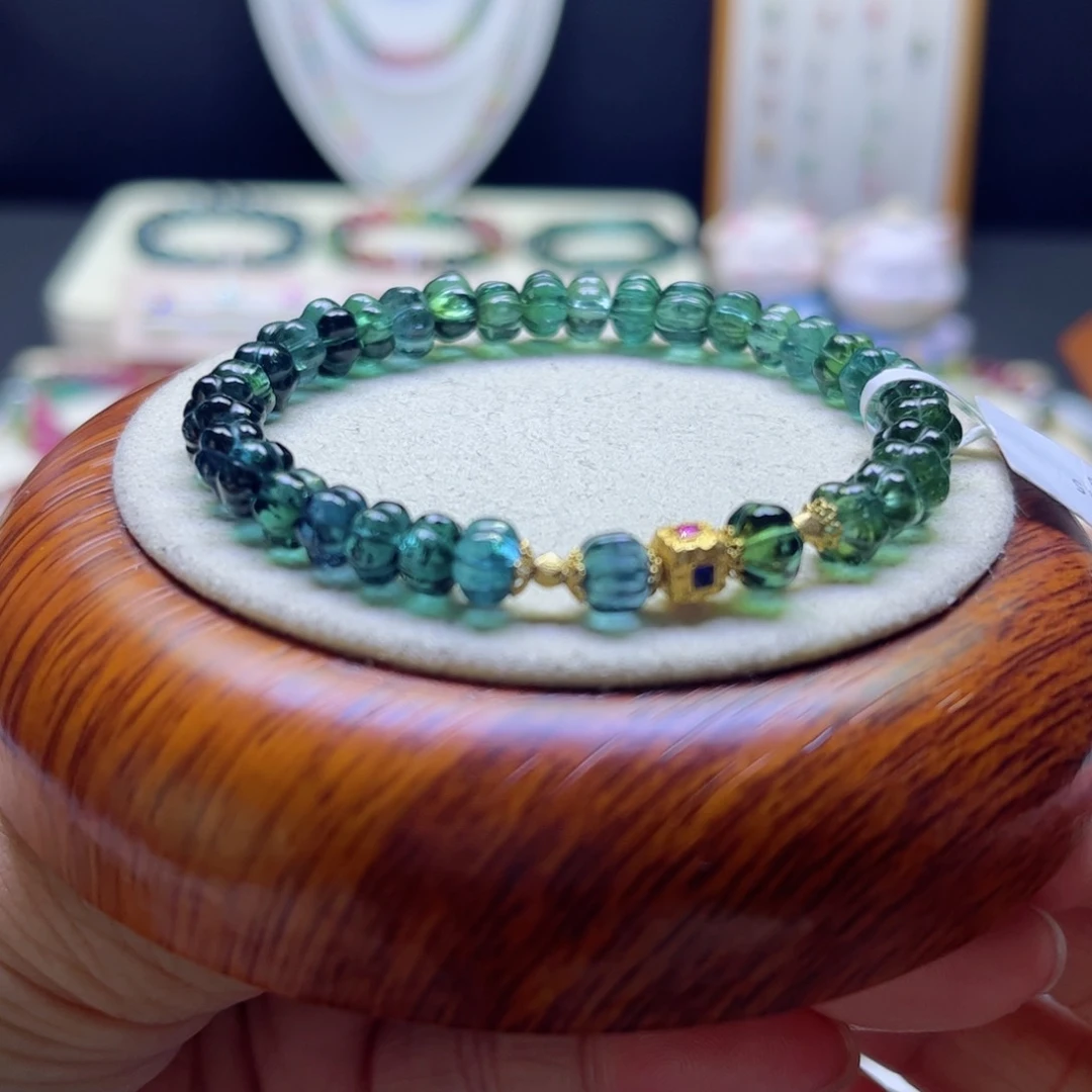 碧玺手链未镶嵌渐变南瓜