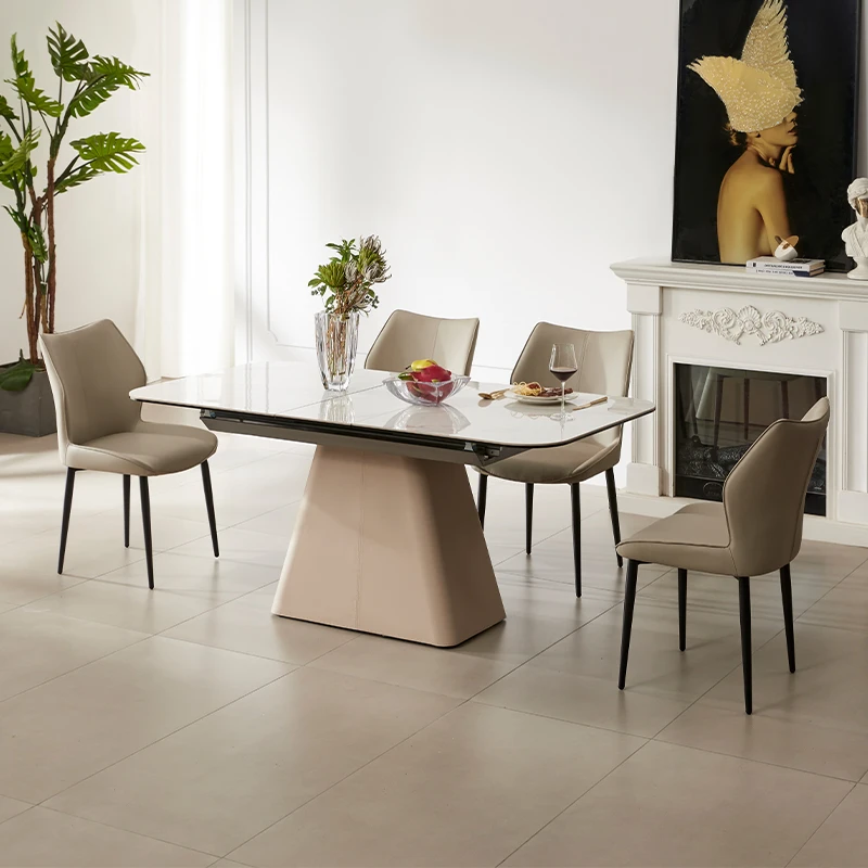 线下同款芝华仕岩板餐桌简约意式可伸缩功能餐台家用饭桌12157