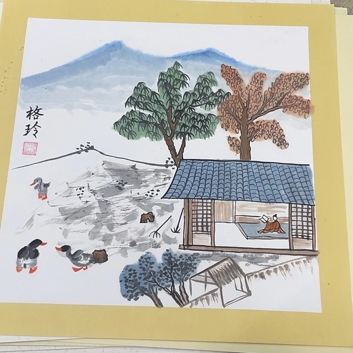 国画38-38卡纸作品艺