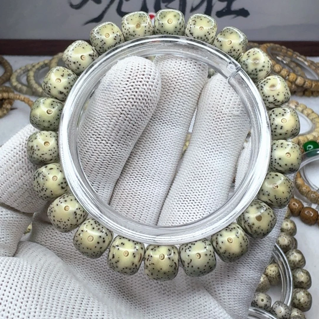 手串星月菩提10+青花月留白眼睛 081