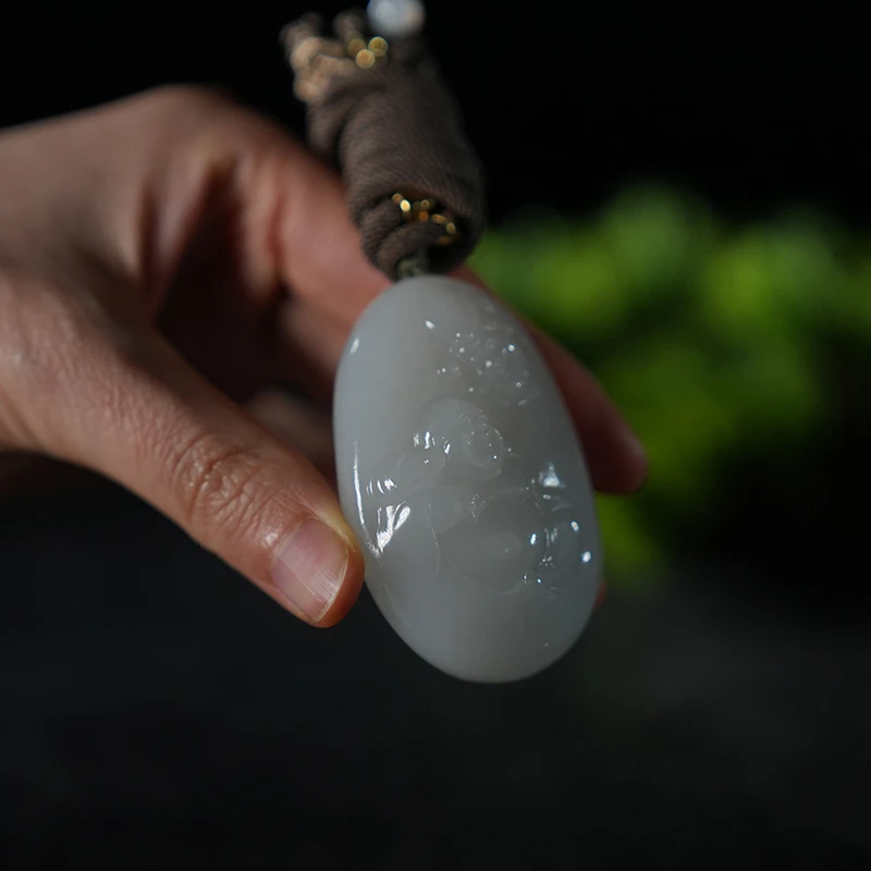 lot13 和田玉佛公吊坠/QG51227-185519 保利山东