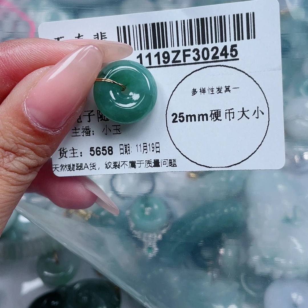 翡翠未镶嵌吊坠(不含链)