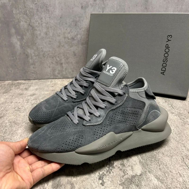 2025夏季黑武士男鞋Y3情侣鞋男真皮冲孔镂空运动休闲鞋男老爹鞋子