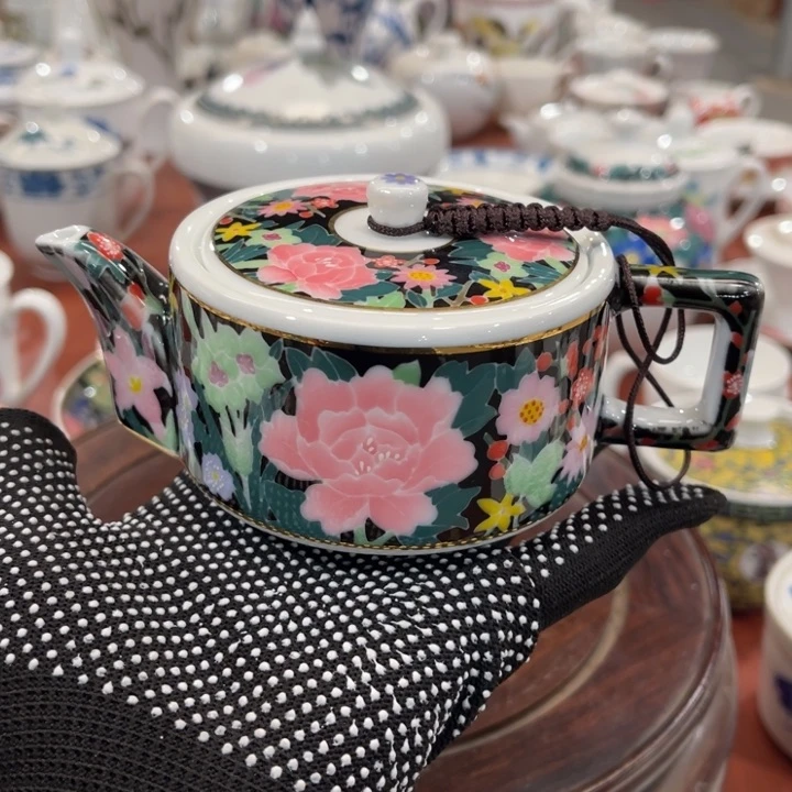 陶瓷醴陵手绘釉下五彩壶