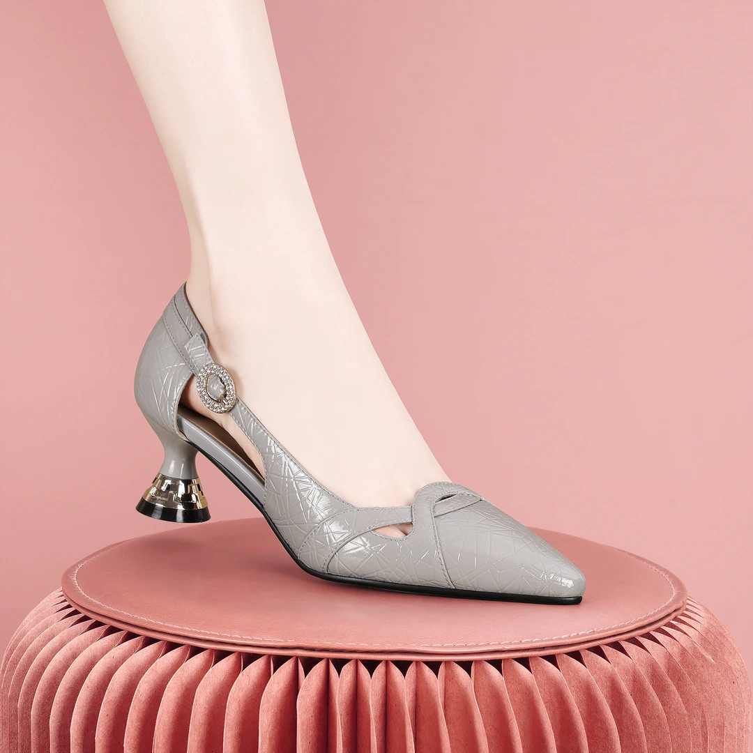 梵芮诗2025夏季尖头优雅气质潮流浅口尖头时尚高奢单鞋-1572