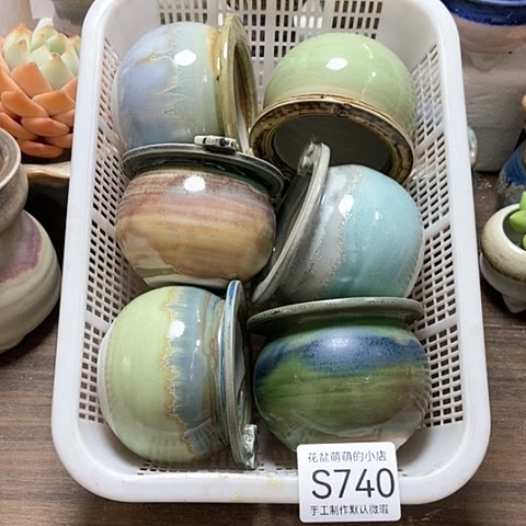 紫砂花盆740微瑕品口径5.5到6左右有小磕碰