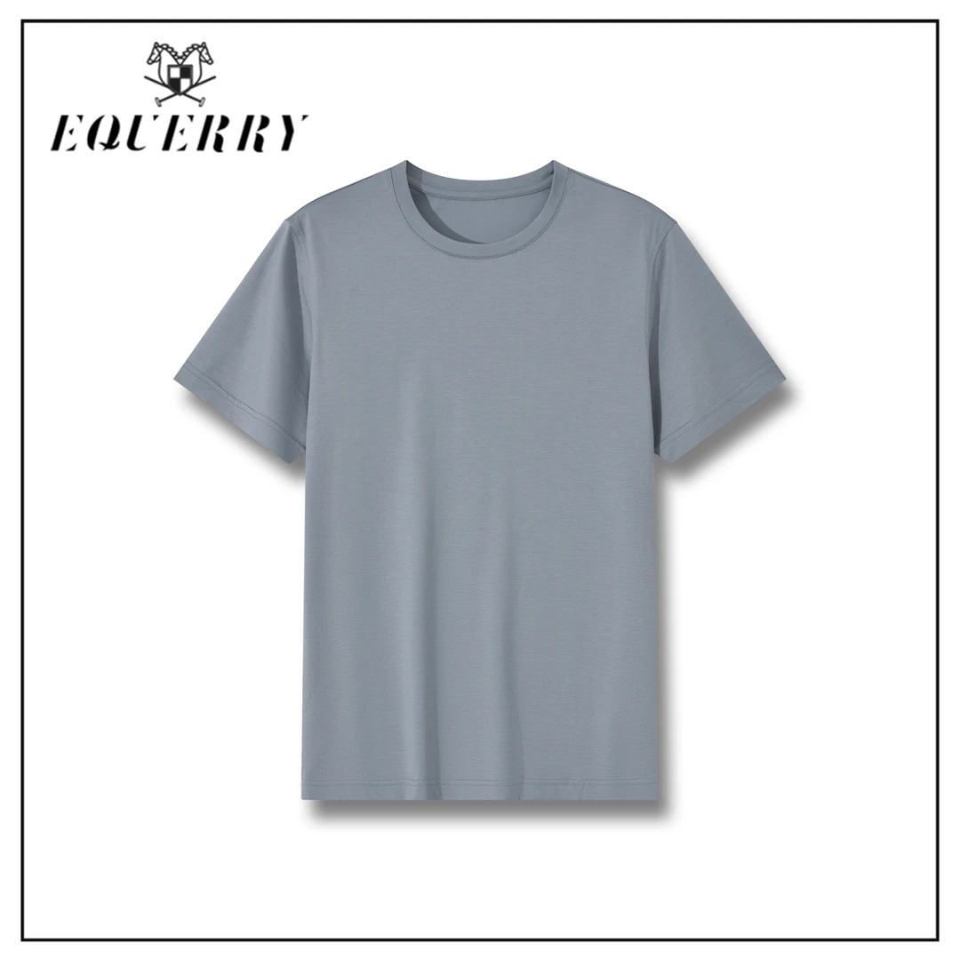 【一喜专享】EQ男装进口桑蚕丝混纺圆领短袖T恤T612